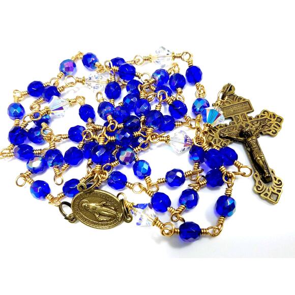 Pardon Indulgence Crucifix, Five Decade Catholic Rosary, Miraculous Medal Center - Picture 7 of 10